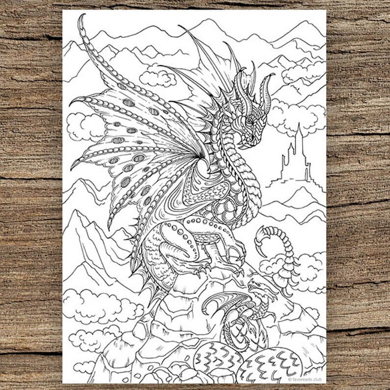 realistic dragon coloring pages | dragon mandala coloring pages | how to train your dragon coloring pages