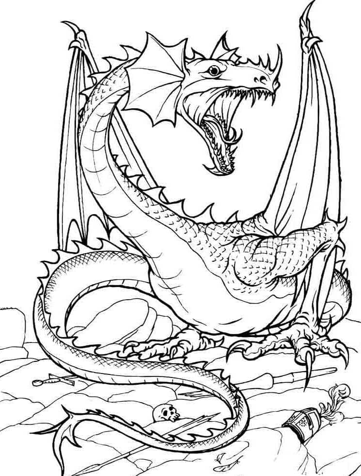 dragon mandala coloring pages | free printable dragon images | easy printable dragon coloring pages