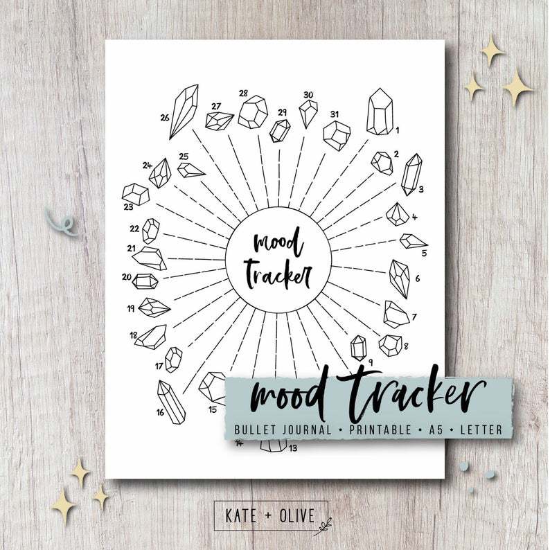 mood tracker for kids printable | mood tracker printable circle | mood tracker printable gems template