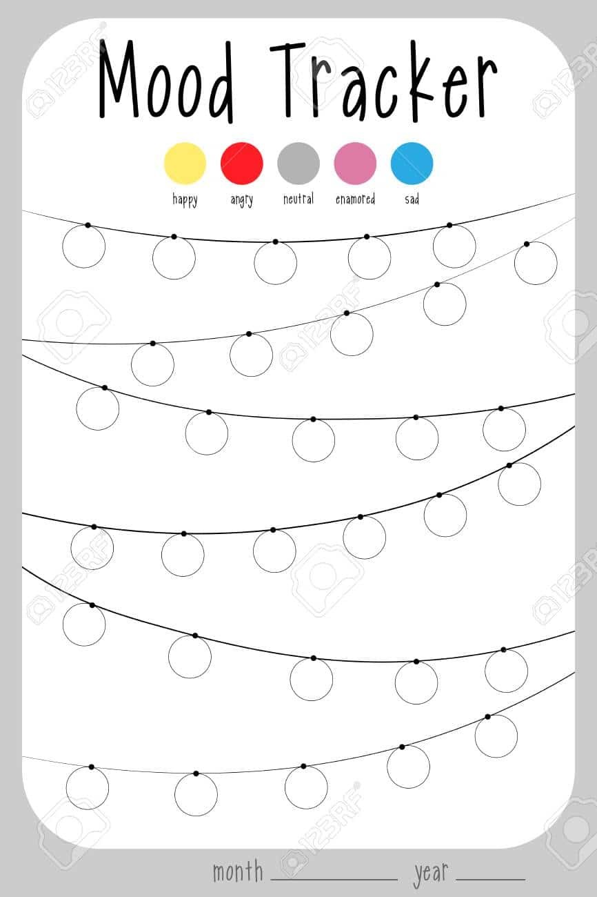 printable circle habit trackers | mood tracker free printable | mood tracker printable lantern mood tracker