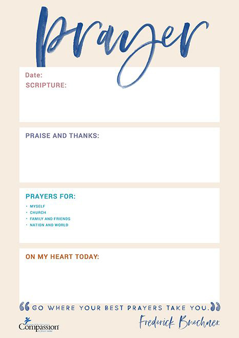 compassion uk | prayer journal workbook pdf | prayer journal ideas