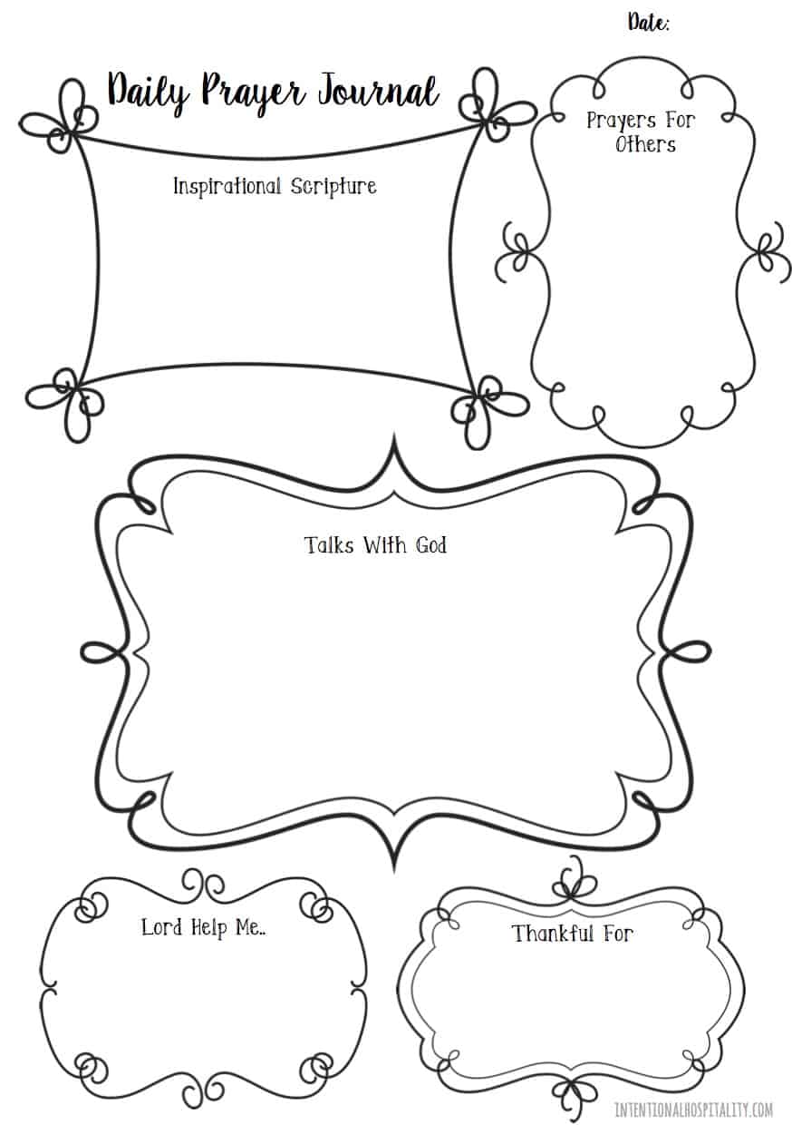 intentional hospitality | how to make a prayer booklet | prayer journal page