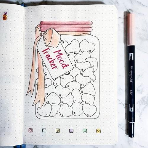 how to make a mood tracker bullet journal | mood tracker printable pdf | mood journal template