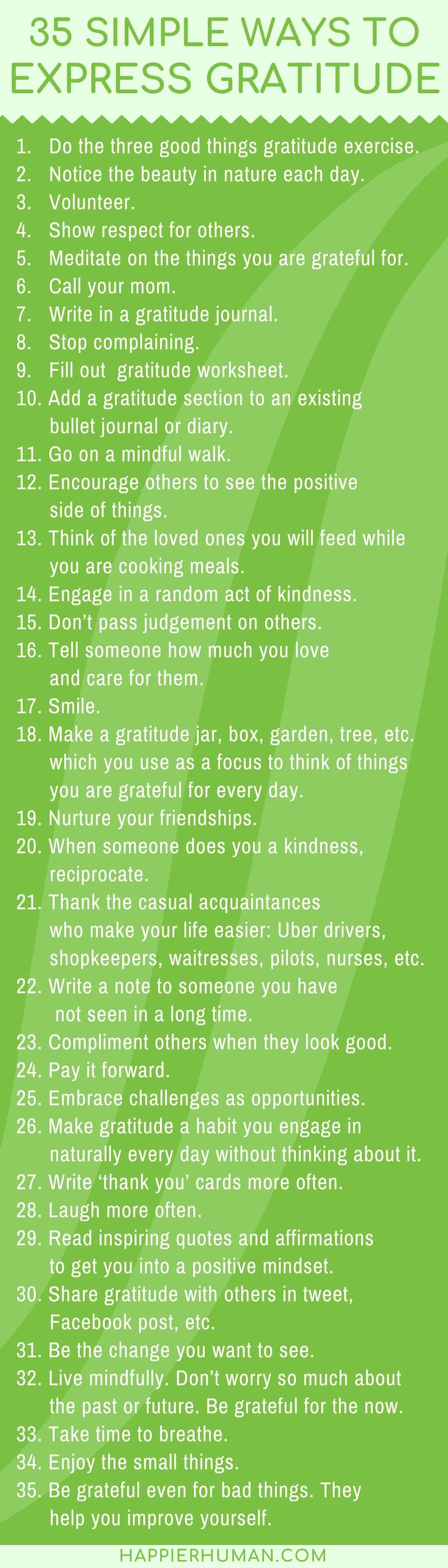 Here are a few simple ideas on how you can express gratitude. #gratitude #happiness #selfcare #selfhelp #selflove #inspiration #motivation #mentalhealth #confidence #selfimprovement