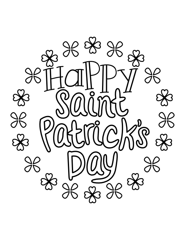 st patricks day coloring sheets pdf | st patrick coloring pages religious | St Patrick's Day Coloring Pages